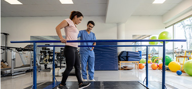 Woman having physiotherapy