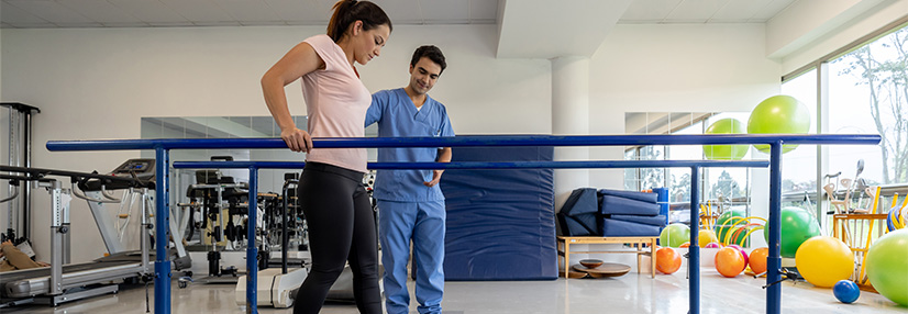 Woman having physiotherapy