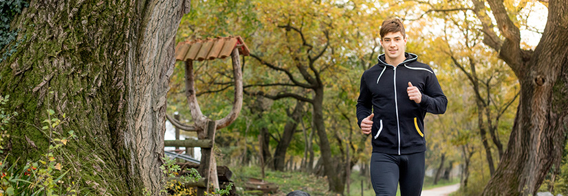 Man running outside