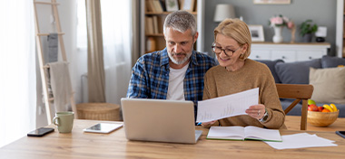 Couple planning for their retirement