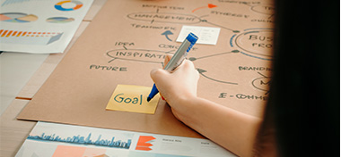 Business owner planning strategy