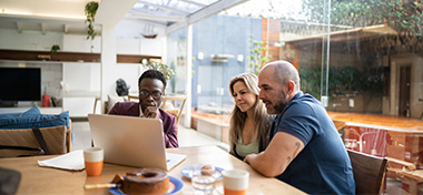 Couple with financial adviser