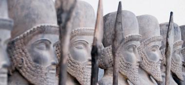 Persian warriors in line 