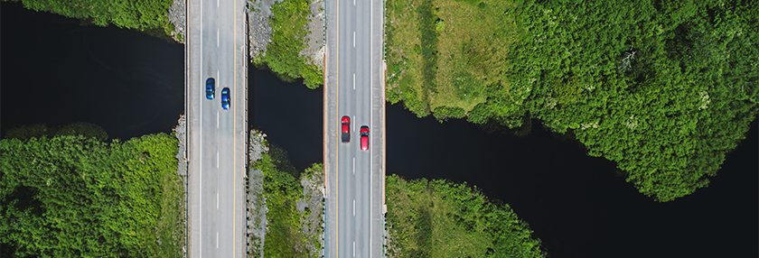 cars in lanes
