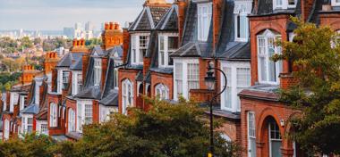 row of houses in London