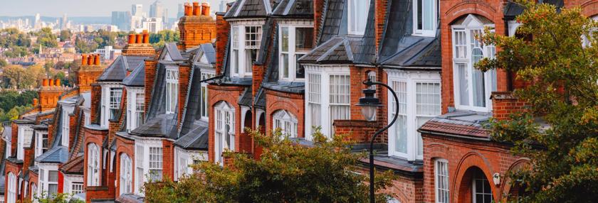 row of houses in London