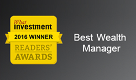 WHAT INVESTMENT 2016 WINNER READERS AWARDS - BEST WEALTH MANAGER