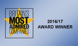 BRITAIN'S MOST ADMIRED COMPANIES - 2016/17 AWARD WINNER