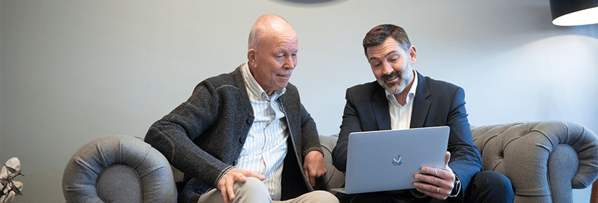 men on laptop