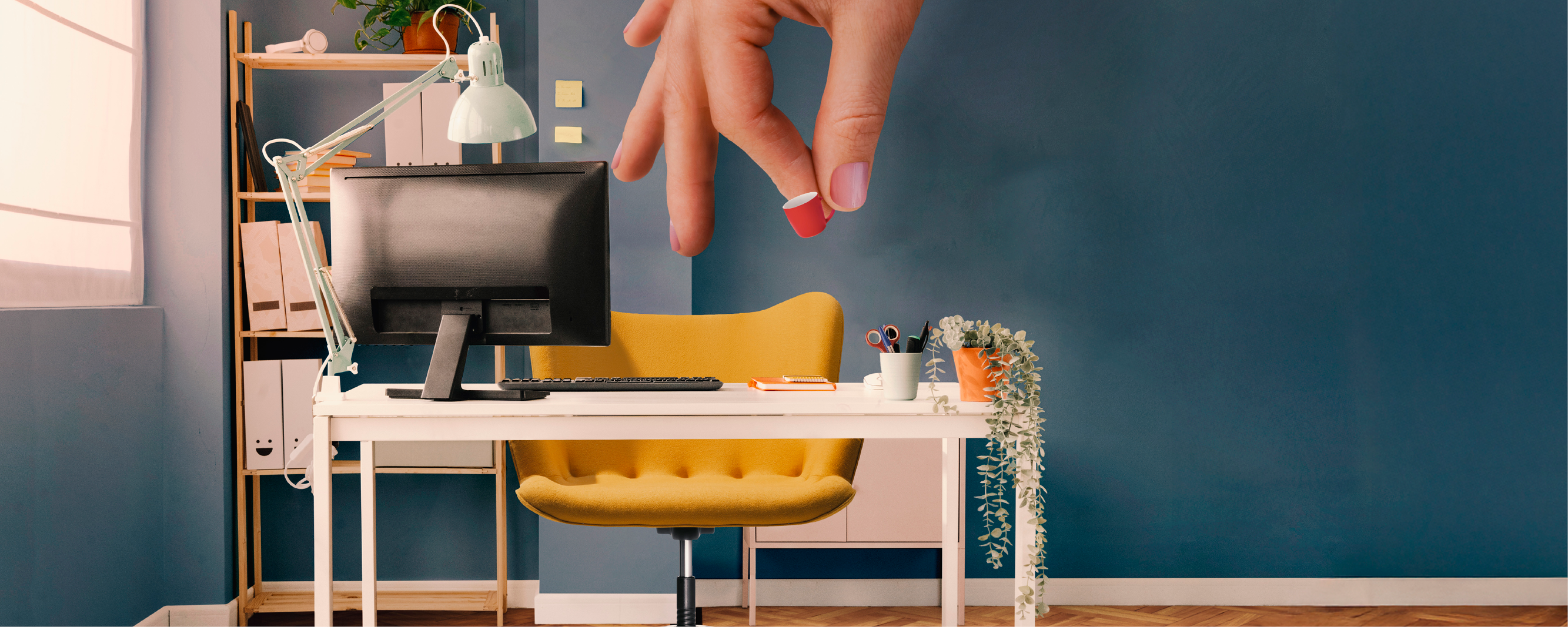 Cup and desk