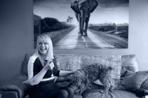 Catherine with Dog