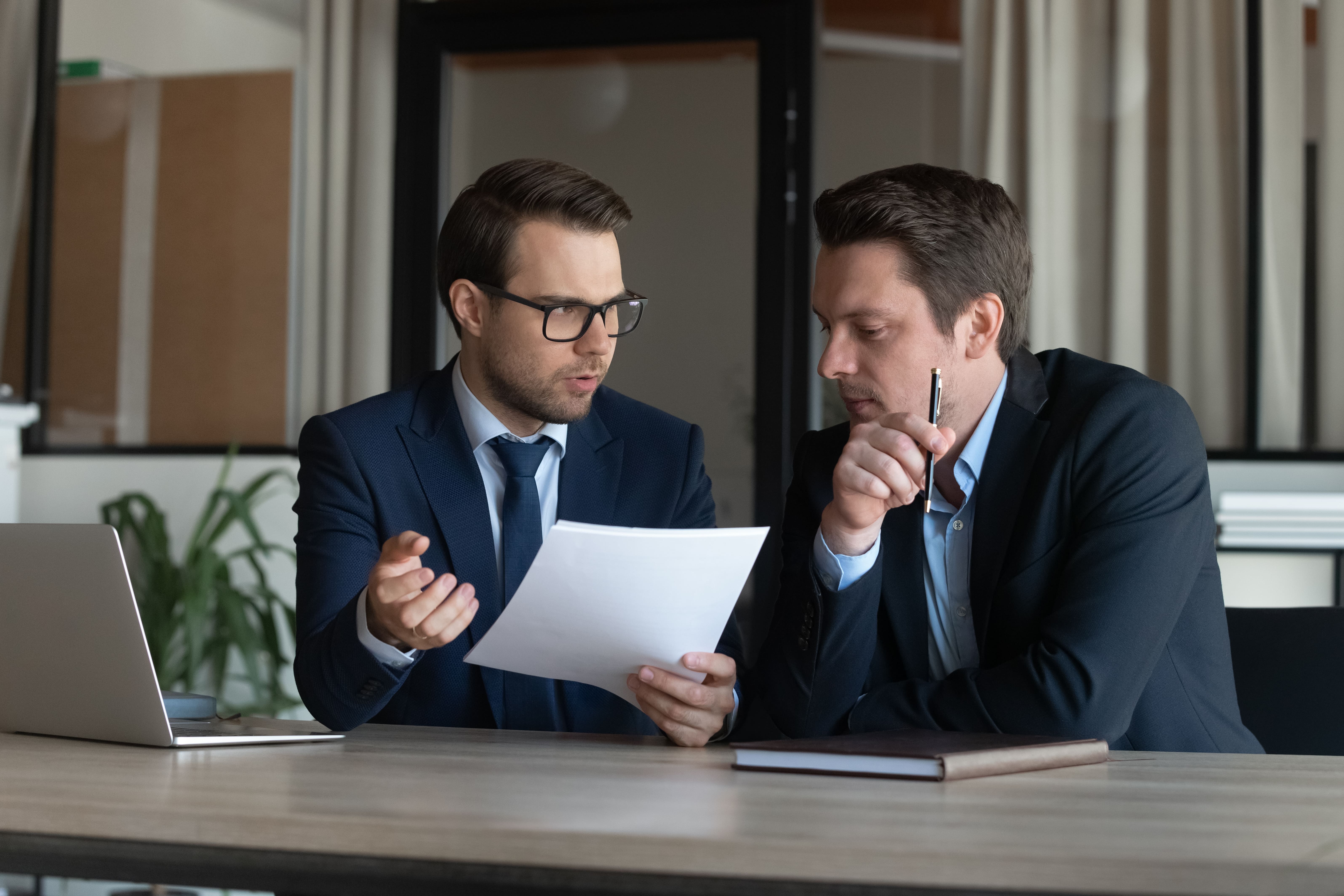 Two men in conversation