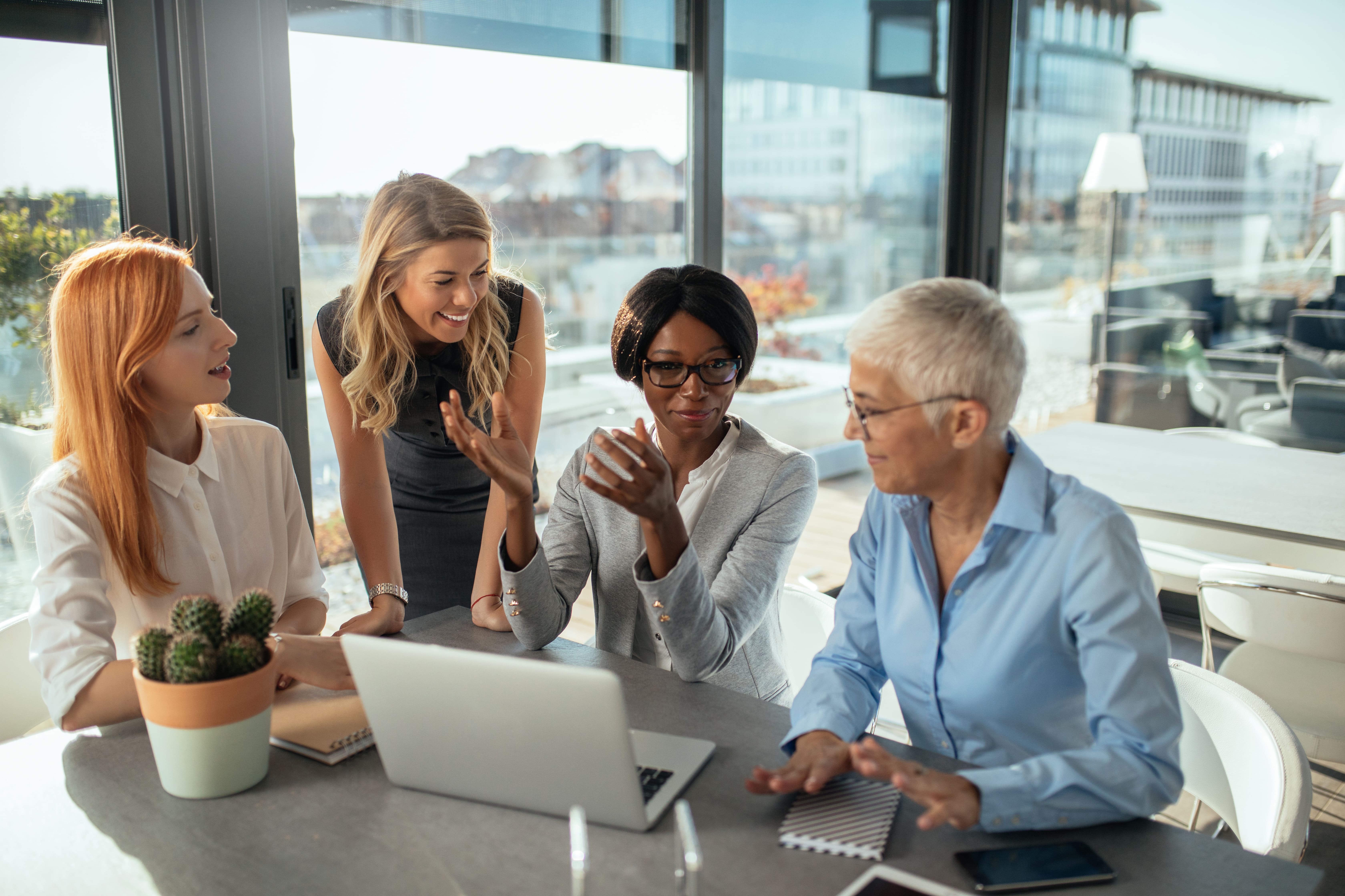 Female team meeting