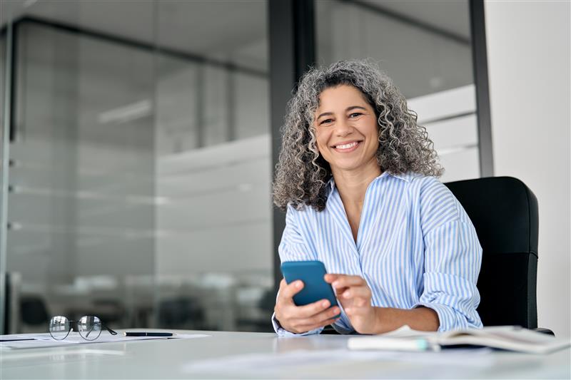 woman smiling