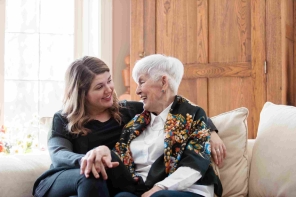 Women hugging