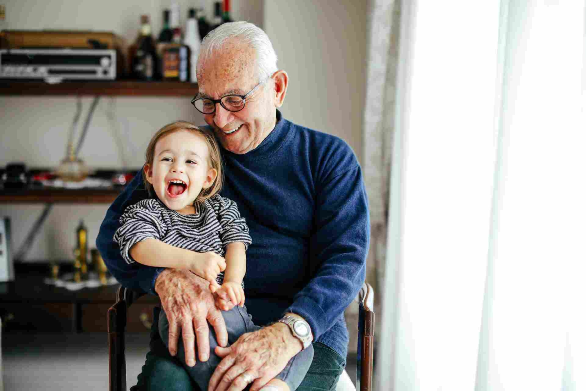Boy with old man